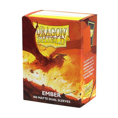 Dragon Shield | Matte Dual Standard Size Card Sleeves | 100 CT - Smooth & Tough Premium TCG Sleeves - Compatible with Pokemon, Flesh & Blood, One Piece & Magic the Gathering | Ember - color: Ember