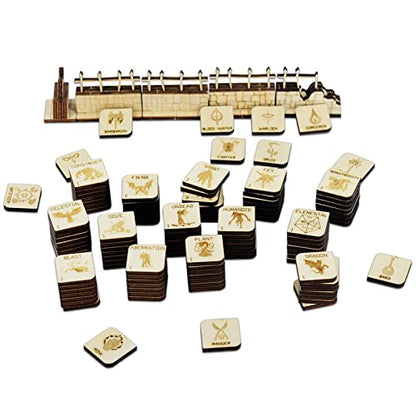 CZYY Fantasy RPG Tokens, 110 Wood Hero and Creature Markers | 98 Numbered Creature & 12 Hero Tokens, Laser-Cut Birch Plywood, Quick Setup for Encounters, Gift for Game Master & RPG Player