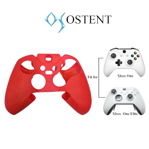 OSTENT Soft Protective Silicone Rubber Skin Case Cover for Xbox One Elite Controller (Red) - color: Red