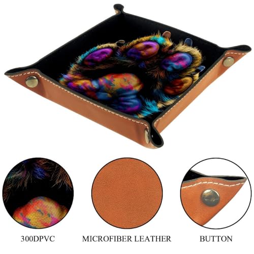 Dog Paw Dice Tray Dice Rolling Tray Folding Dice Holder for Dice Games, Like RPG, DND and Other Table Games - color: Multi 13
