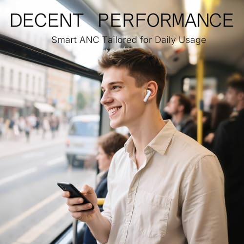 CMF Buds 2a Wireless Earbuds Active Noise Cancelling 42dB Hybrid ANC Bluetooth Headphones, 12.4mm Dynamic Driver for Big Bass, 4 Mic Clear Call, Sport Ear Buds for iPhone, Android, Light Grey - color: Light Grey