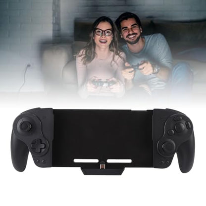 ASHATA Wireless Joypad for Pro Controller Compatible with OLED One Piece Joypad with Mechanical Keys RGB Lighting Adjustable Vibration for OLED Gaming (Black) - color: Black