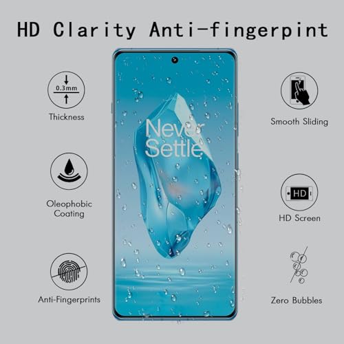 [4 Pack] Tempered Glass Screen Protector for OnePlus 12 | Tempered Glass, Scratch Resistant, Easy-Install, Bubble Free, Anti-Fingerprint