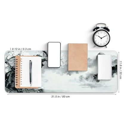 Gaming Mouse Pad with Anti-Slip Rubber Base, Extended Large Computer Mouse Mat with Stitched Edges, Long XL Anime Mousepad for Laptop and Keyboard, 31.5 x 11.8 inch (Japanese Cherry Blossom) - color: Japanese Cherry Blossom