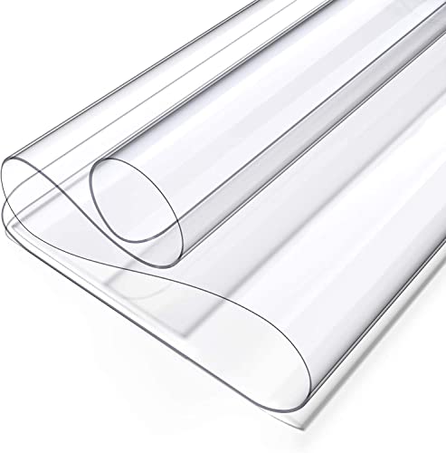 Clear Writing Desk Pad, 12’’x24” Heat Resistant Waterproof PVC Round Edge Durable Desk Protect Mat, Anti-Static Writing Mat Table Protector - size: 12" x 24"