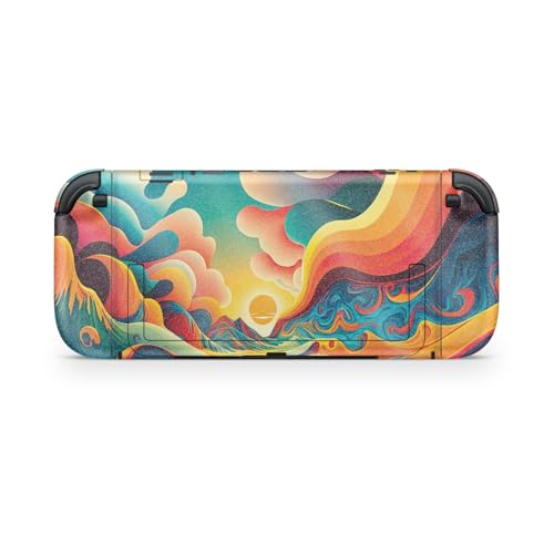 Glossy Glitter Gaming Skin Compatible with Nintendo Switch 2 Console Only - Surreal Sunset - Premium 3M Vinyl Protective Wrap Decal Cover - Easy to Apply | Crafted in The USA by MightySkins - color: Surreal Sunset, size: Switch 2 Console Skin Only, style: