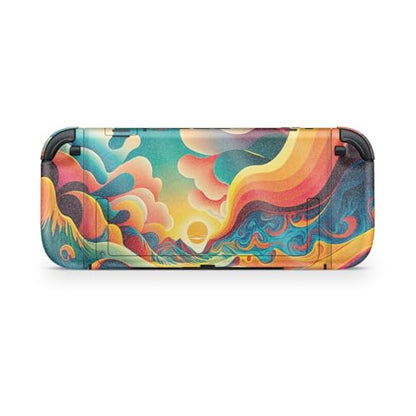 Glossy Glitter Gaming Skin Compatible with Nintendo Switch 2 Console Only - Surreal Sunset - Premium 3M Vinyl Protective Wrap Decal Cover - Easy to Apply | Crafted in The USA by MightySkins - color: Surreal Sunset, size: Switch 2 Console Skin Only, style: