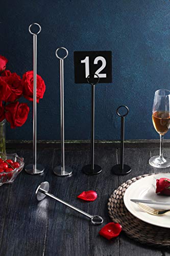 New Star Foodservice 23206 Plastic Double Sided Table Numbers, 1-50, 4-Inch by 4-Inch, Light Grey on Black - size: 4 x 4 inches, style: Light Grey on Black (1-50)