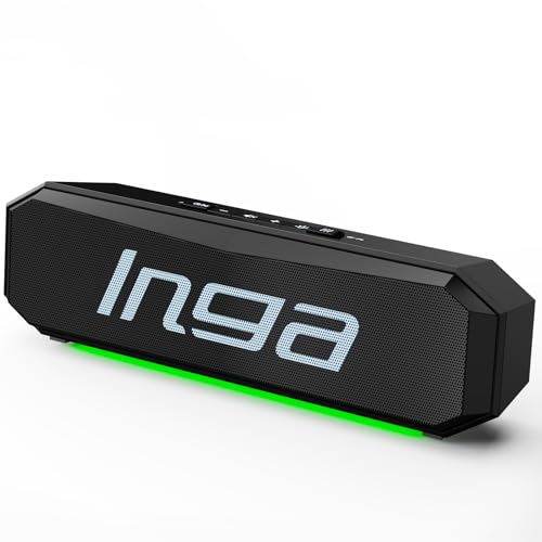INGA Bluetooth Computer Speakers with Dual Mode Gaming & Music, USB Powered | Plug and Play, Colorful LED Lights, Compatible with Desktops, Laptops, Phones, Tablets - size: Bluetooth Speaker