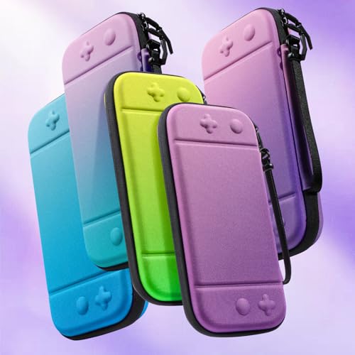 BRHE Switch 2 Carry Case Compatible with Nintendo Switch 2 Console,Large Capacity Switch 2 Case, Portable Hard NS 2 Travel Bag for Console & Accessories, 10 Game Card Slots (Pink Purple Gradient) - color: Pink Purple Gradient