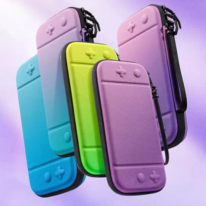 BRHE Switch 2 Carry Case Compatible with Nintendo Switch 2 Console,Large Capacity Switch 2 Case, Portable Hard NS 2 Travel Bag for Console & Accessories, 10 Game Card Slots (Pink Purple Gradient) - color: Pink Purple Gradient