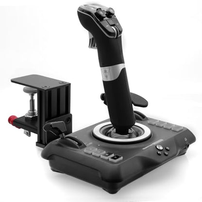 HUYE Steel Clamp-on Flight Stick Desk Mount Bracket Designed for Turtle Beach VelocityOne Flightstick & Logitech G Extreme 3D Pro Joystick, Adjustable Desk Mount Holder (Flight Stick Not Included) - color: 1 Pack