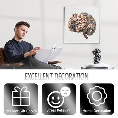 Wooden Puzzles for Adults, Mechanical Brainstem Wooden Jigsaw Puzzles, Flat Puzzle with 3D Visual Effect, Brain Wood Puzzles Adult, Unique Shape Wall Art Canvas Puzzle Gift (M-11.4 * 10.8in-185Pcs) - color: Mechanical Brainstem, size: Medium