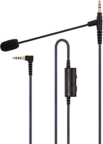 Cable Boom Microphone Compatible with HyperX Cloud Flight | 3.5mm Jack Headphone - Volume Control for Playstation PS4 or Xbox One Controller, PC, Tablet,Laptop,Smartphone - Boompro Gaming Mic (150CM) - size: 150 CM