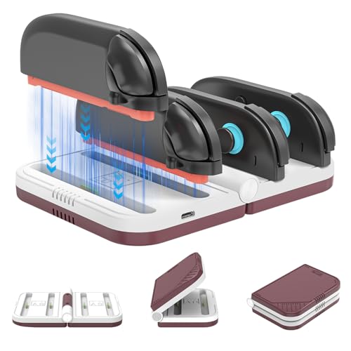 Foldable 4-Slot Charging Dock for Nintendo Switch 2, Portable Travel-Ready Charging Station with LED Indicators, Fast Charging for JoyCons Controllers (Claret) - color: Claret