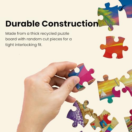 MasterPieces – Jigsaw Puzzle 12-Pack Bundle Set, Fun for Adults and Family, Folk Art Collection, (4) Round 100 Piece, (4) 300 Piece, (4) 500 Pieces - style: Folk Art