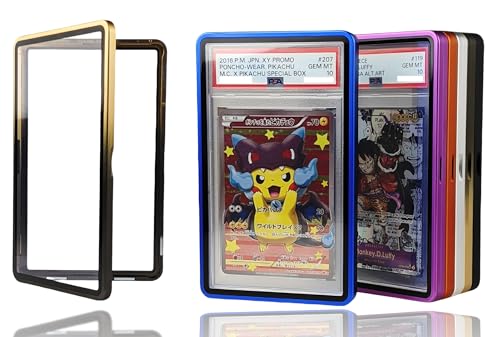 RedCap Magnetic Aluminum PSA Graded Card Holder 35PT Premium PSA Slab Protector Display Case with UV Resistant Glass Fits Standard PSA Graded Sports Trading Cards - Obsidian Gold - color: Obsidian Gold