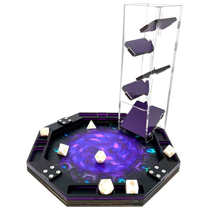 C4Labs Tall 10″ Dice Tower & Basic Tray – Chroma Series – Lime Green - color: Lime Green