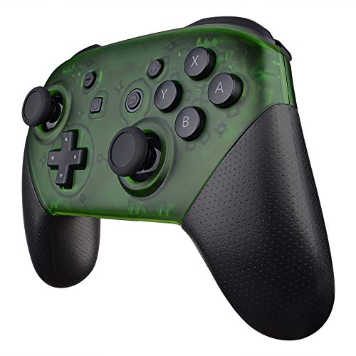 eXtremeRate Transparent Clear Green Faceplate and Backplate for Nintendo Switch Pro Controller, DIY Replacement Shell Housing Case for Nintendo Switch Pro - Controller NOT Included - color: Clear Green