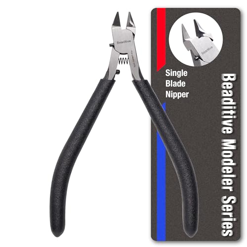 Beaditive Single Blade Nipper for Plastic Model - Plastic Sprue Cutter - Gunpla, Gundam Model, Scale Model Building - style: Straight