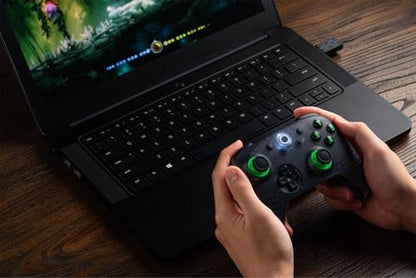 8Bitdo Ultimate 2C Wireless Controller for Windows PC and Android, with 1000 Hz Polling Rate, Hall Effect Joysticks and Triggers, and Remappable L4/R4 Bumpers (Transparent Black) | 1000Hz Polling Rate, Hall Effect Joysticks and Triggers, Remappable L4/R4