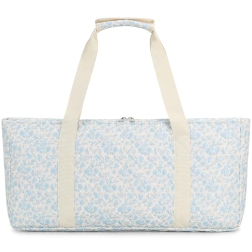 PiPiCat 2026 Complete American Mahjong Set, 166 Tiles (30mm) with 31.5x31.5in Mat One-Click Flip Reinforced 18-Inch Rack/Pushers Shockproof Bag & 6 Spare (Floral Beige) - color: Floral Beige