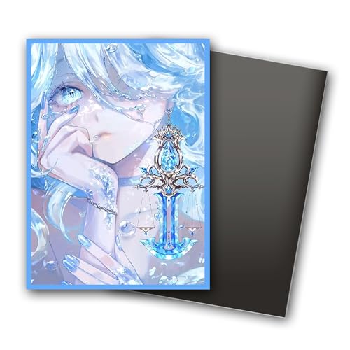 MTG Card Sleeves, Ultra Clear Front & Matte Finish Back, 100 Count Standard Size Matte Art Sleeve for Magic The Gathering (Ice) - color: Ice