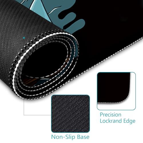 LIMKRIAN Dog Large Mouse Pad Desk Mat for Keyboard and Mouse, 31.5x11.8 in | Stitched Edges, Waterproof Surface, Non-Slip Rubber Base, Funny Desk Accessories For Office Home, Cute Keyboard Mouse Pad - color: Funny Dog