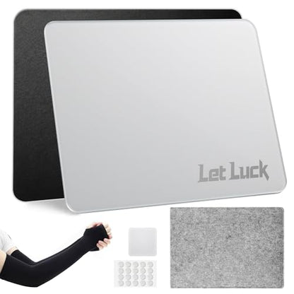 Glass Gaming Mouse Pad | 15.7x11.8 inches | Ultra-Smooth Micro-Etched Surface | Professional Esport Tempered Glass | Non-Slip Silicone Base | Equipped with a Portable Bag