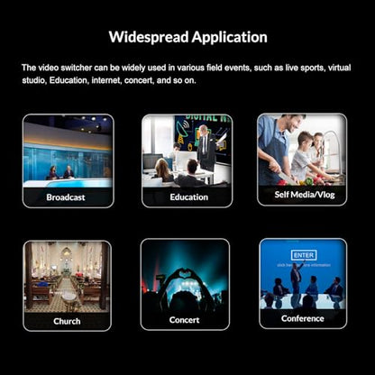 Shark S6 6CH HDMI/SDI Multi-Camera Video Mixer Switcher | 5" FHD Screen, Live Streaming Switcher, SDI/HDMI IN, USB/SD Card Record, Ethernet/USB Out, PTZ Camera Controll