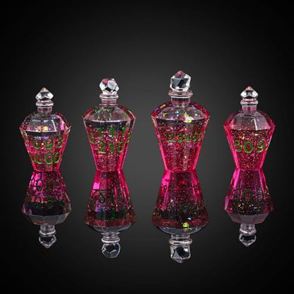 7PCS Potion DND Dice Set,Transparent Sharp Edge Dice Set D&D RPG Polyhedral Die,for Dungeons & Dragons, Pathfinder, and TTRPG Roleplaying Games.(Magenta) - color: Pink