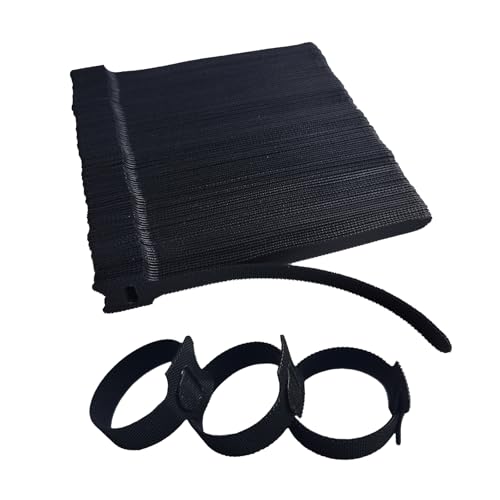200 PCS 6 Inches Black Reusable Cable Ties, Adjustable Cord Straps, Cable Organizer, Cord Wrap and Hook Loop Cords Management,Adjustable Cord Ties for Organizing Home,Office,Garden,Data Centers - size: 6inches-200PCS