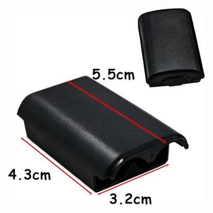 10 Pack Battery Pack Cover for Xbox 360 Wireless Controller Replacement Battery Pack Cover Shell Repair Part Compatible with Xbox 360 Wireless Controller(Black) - size: 10 Pack