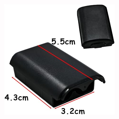 10 Pack Battery Pack Cover for Xbox 360 Wireless Controller Replacement Battery Pack Cover Shell Repair Part Compatible with Xbox 360 Wireless Controller(Black) - size: 10 Pack