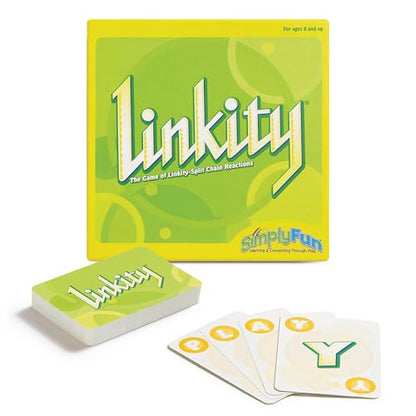 SimplyFun Linkity - Engaging Vocabulary and Word Association Educational Game for Ages 8 & Up, Perfect Word Game for Kids for Family Night, Classroom Learning, and Parties, for 3-8 Players - style: Linkity
