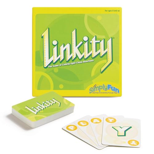 SimplyFun Linkity - Engaging Vocabulary and Word Association Educational Game for Ages 8 & Up, Perfect Word Game for Kids for Family Night, Classroom Learning, and Parties, for 3-8 Players - style: Linkity