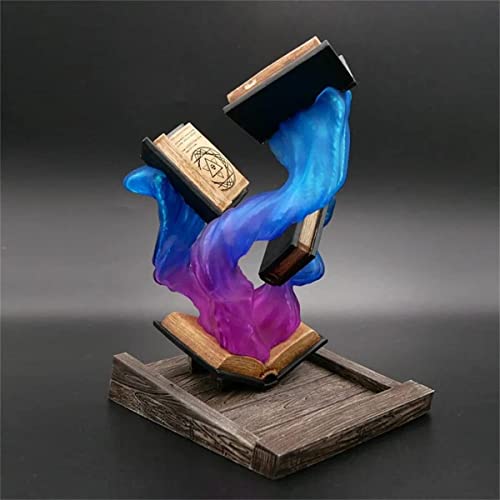 Thyggzjbs Magic Book Dice Tower,Tomes of Magics Dice Tower Magics Dice Tower Big Book Dice Tower Ornaments Clear Ornament Bulbs,Personalized Magic Dice Tower BookCollection (Blue+Purple) - color: Blue+purple