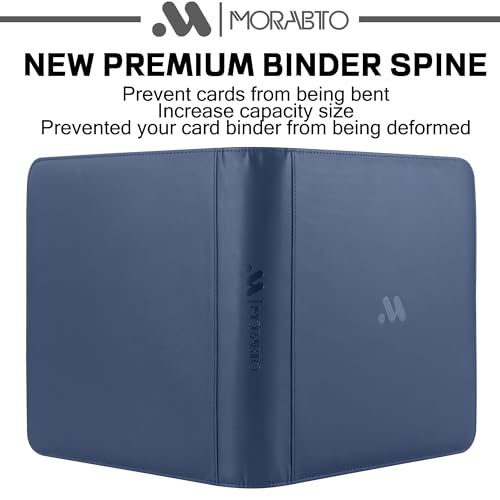 Card Binder 12 Pocket,Trading Card Binder Holds up to 1200 Cards with 50 Sleeves,Zipper Card Holder Album Compatible with TCG Card/Game Cards/Sports Card - color: Dark Blue, size: 12 Pocket 1200