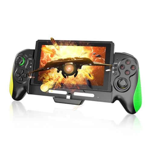 veoyya Controller Compatible with Nintd,Sch/OLED, Rechargeable Plug-in Switch Controller, One Piece Ergonomic Grip Swtch Controller for Handheld Mode with Turbo,Dual Vibration,6-Axis Motion Control