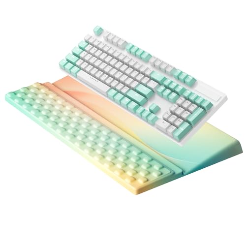 Ospelelf Keyboard Wrist Rest, Ergonomic Memory Foam Wrist Support for Typing & Gaming, Tilted Keyboard Pad, Aesthetic Desk Accessories for Office, Relief for Carpal Tunnel & Wrist Pain, Autumn - color: Autumn