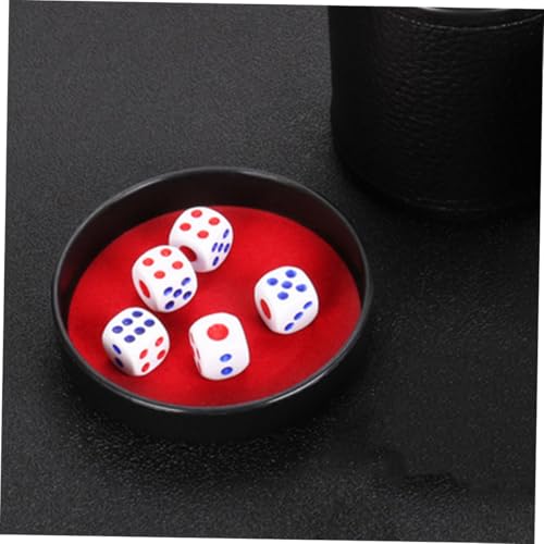 5pcs Professional Dice Cup Lid Plastic Dice Cup Lid Replacement Bottom Stand for Ktv Game Sturdy Noise Reduction Plush Lining Easy Installation