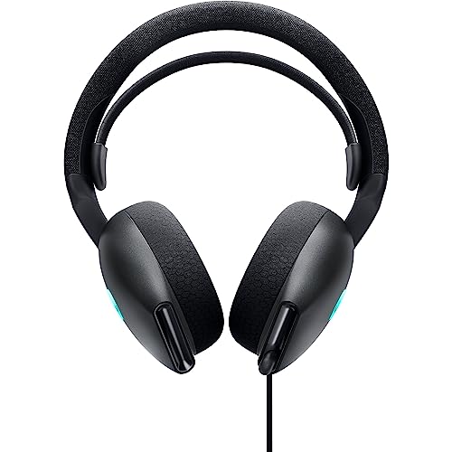 Alienware Wired Gaming Headset AW520H | Hi‑Res Audio 20‑40kHz, Memory Foam Breathable Earpads, Dark Side of the Moon, Retractable Mic, 3.5 mm to USB Adapter - color: Dark Side of the Moon