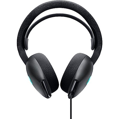Alienware Wired Gaming Headset AW520H | Hi‑Res Audio 20‑40kHz, Memory Foam Breathable Earpads, Dark Side of the Moon, Retractable Mic, 3.5 mm to USB Adapter - color: Dark Side of the Moon