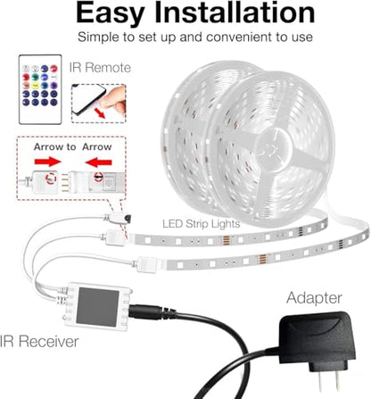 DAYBETTER Smart WiFi Led Lights, 50 FT RGB Led Strip Lights Compatible with Alexa and Google Assistant, App Voice Remote Control LED Strip Lighting for Bedroom Room Decor - size: 50FT