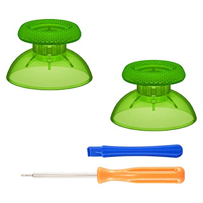 eXtremeRate Clear Green Replacement Thumbsticks for PS5 Controller, Custom Analog Stick Joystick for PS4 Controller Universal - color: Clear Green