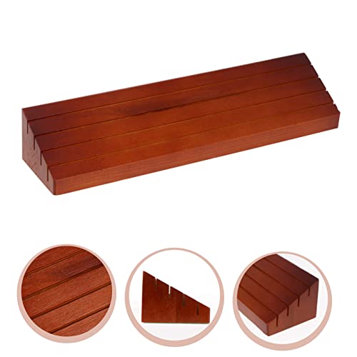 YARNOW 1pc Sturdy Wood Card Holder Stand for Play Desktop Organizer for Poker and Card Games Base Slots