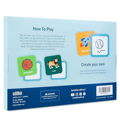 Wildkin Memory Matching Game – 36 Educational Pairs for Toddlers & Preschool - Boy - style: Adventure