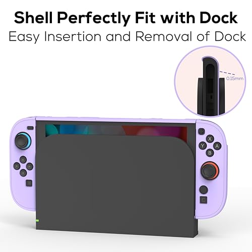 TIKOdirect Protective Case for Switch 2, Hard PC Slim Dockable Cover Case Designed for Switch 2 2025, Game Console and Joy Con Controllers, Purple - color: Purple