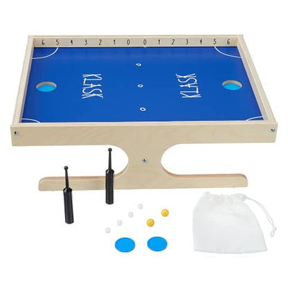 KLASK Game Spare Part Set 2.0 - for All KLASK Magnetic Tabletop Games | 5 white biscuits (magnets), 3 yellow balls & 1 striker, party game of skill, tournament ready, pub or family nights, ages 8+