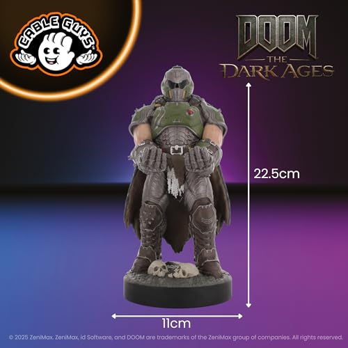 Cableguys Doomslayer Controller Holder & Phone Stand - Gaming Setup Accessories for Desk and Game Room, Controller Stand Compatible with Xbox, PlayStation & Most Standard Game Controllers